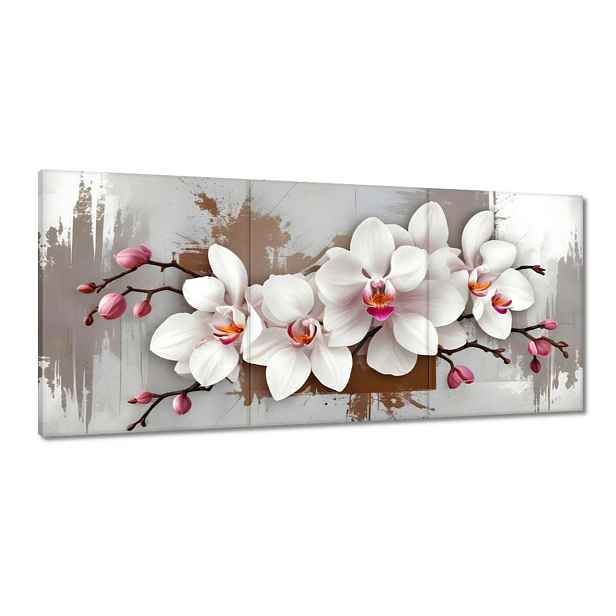 Obrazy 150x70 Bílá orchidej