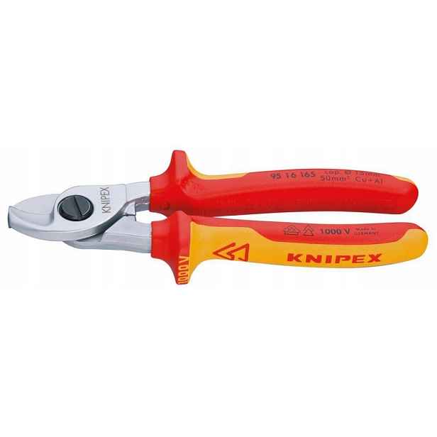 Pevné izolované nůžky na kabely Knipex 95 16 165