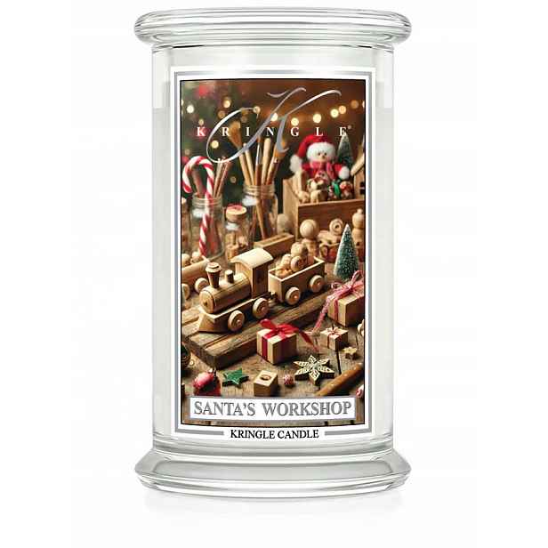 Santa's Workshop Kringle Candle – velká svíčka se dvěma knoty (624 g)