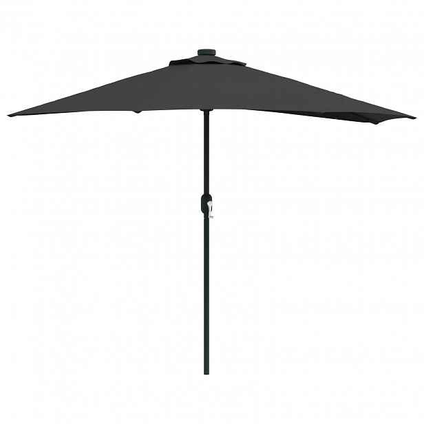 vidaXL Zahradní slunečník 294 x 150 x 224 cm Polyester a ocel Černá