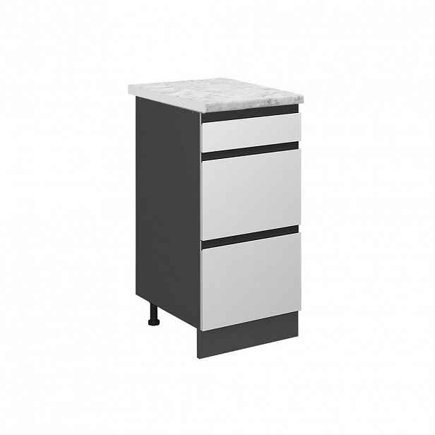 Vicco SPODNÍ SKŘÍŇKA KUCHYŇSKÉ LINKY R-Line Bílá 40 cm PD Mramor