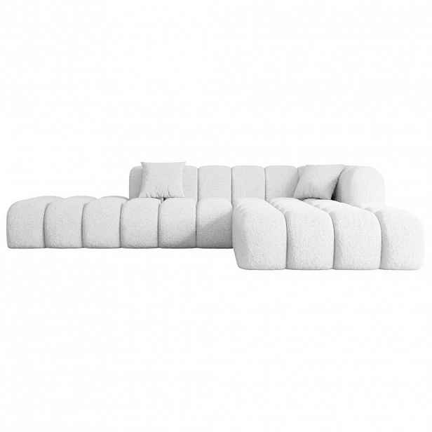 ALTDECOR ROHOVÁ SEDACÍ SOUPRAVA s otomanem vpravo OLEA-L2 - 289x176x71 cm bílá