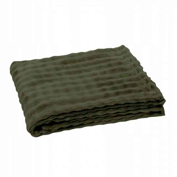 Deka s reliéfním vzorem, 130 x 180 cm, Doucelin, zelená