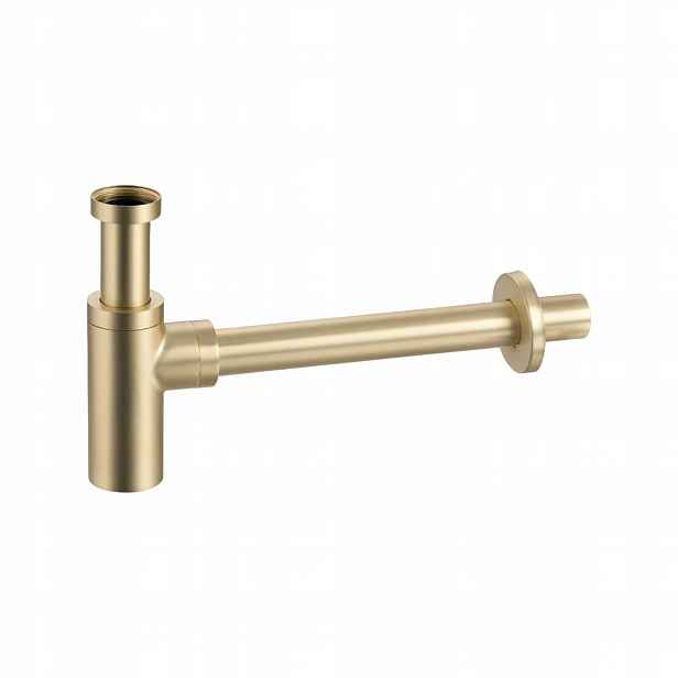 Elegantní umyvadlový sifon mosazný Balneo Brushed Gold 1 1/4"