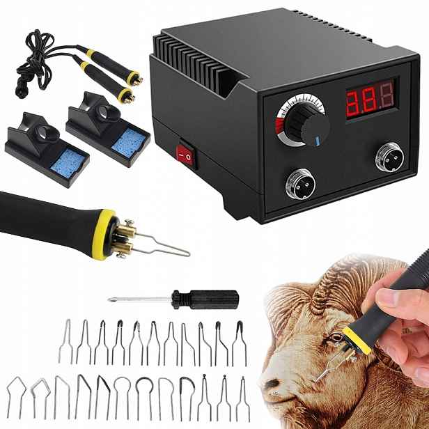 Profesionální Pyrograf 100W 23 Hrotů Pro Dřevo A Kůži, Vypalovačka