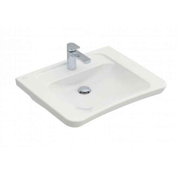 Villeroy & Boch ViCare - Umyvadlo 65x55 cm, bez přepadu, otvor pro baterii, AntiBac, CeramicPlus, bílá 517868T2