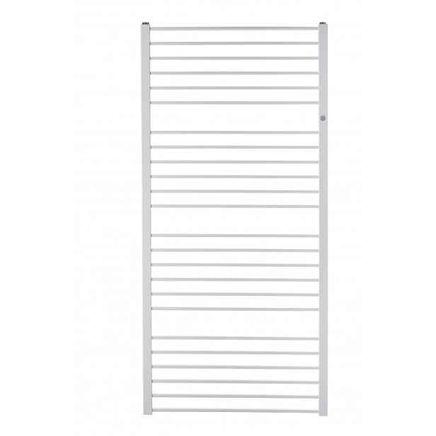 Koupelnový radiátor PIKO - 430 × 1129 mm; výkon 432 W; Bílý (C35 white silk); Spodní připojení - Hopa