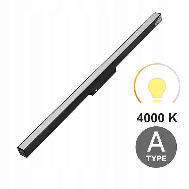 Lineární Led reflektor Flood 20W 4000K Neutrální Smart Track 48VDC