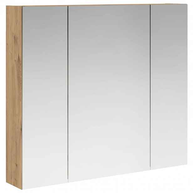 vidaXL Koupelnová zrcadlová skříň Dub artisan 80 x 14,5 x 70 cm