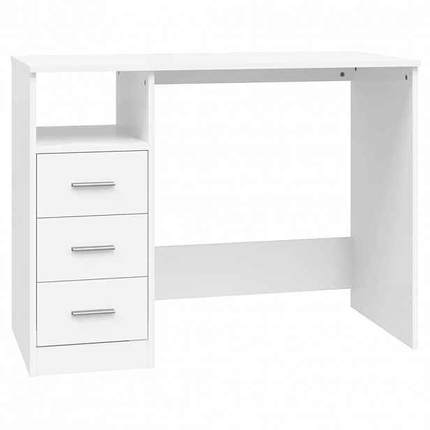 vidaXL Psací stůl se zásuvkami bílý 102 x 50 x 76 cm kompozitní dřevo