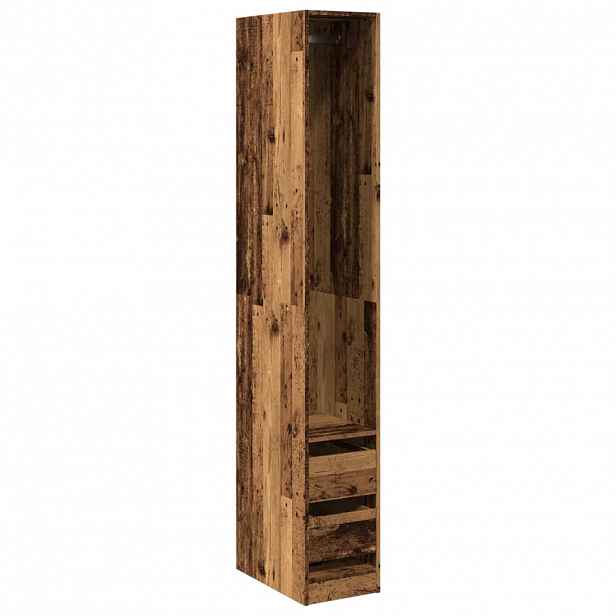 vidaXL Šatní skříň old wood 30 x 50 x 200 cm kompozitní dřevo