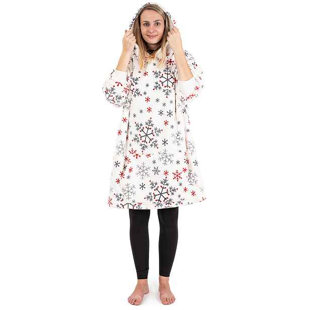 4Home Beránková mikina mikroplyš Snowflakes, uni S - dětské