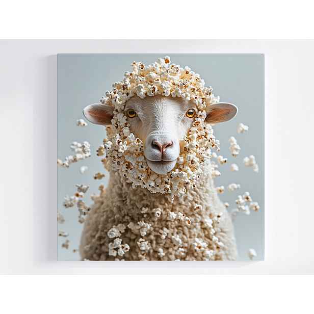 Obraz Na Plátně Canvas Grafika Portrét Legrační Ovce Popcorn 50x50