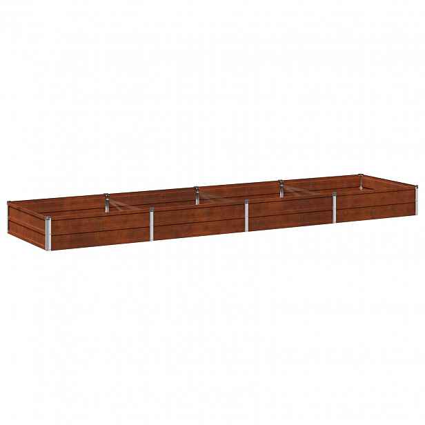 vidaXL Vyvýšený zahradní záhon Rezavá 320 x 80 x 24 cm corton