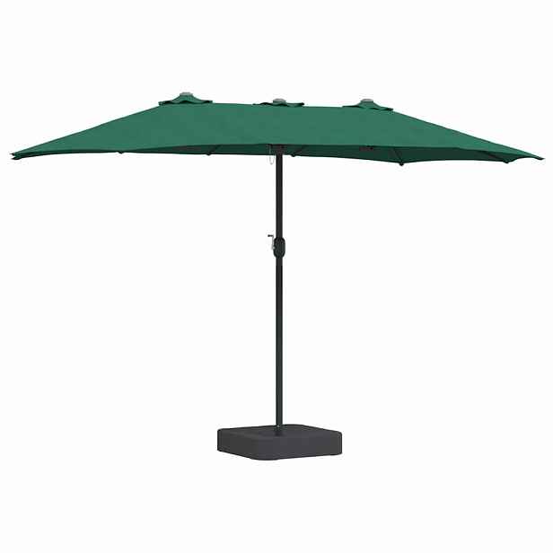vidaXL Zahradní slunečník Zelená 385 x 209 x 244 cm Polyester a ocel