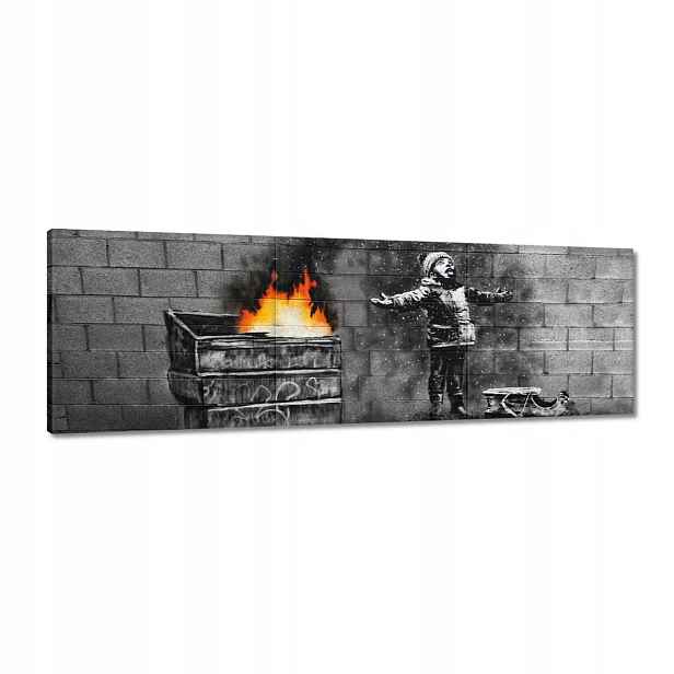 Obrazy 120x40 Banksy Sníh Smog