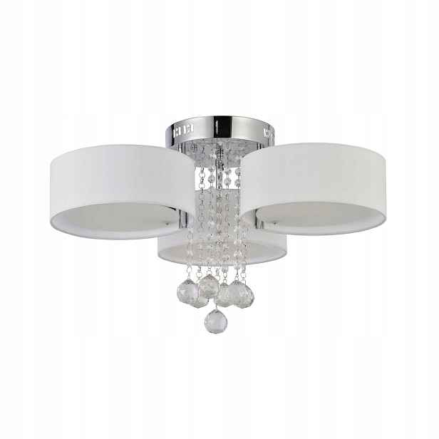 stropní svítidlo Led s krystaly, bílá, glamour s dálkovým ovládáním Light Prestige