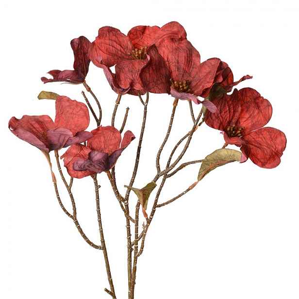 Dekorace umělá květina s červenými květy Chic Red - 12*8*72 cm Clayre & Eef