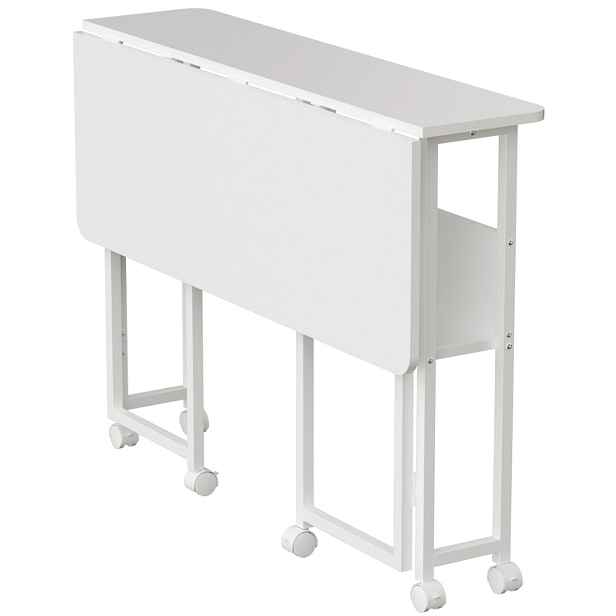 Mobilní stůl Malý bílý skládací 80x58 Mobilní stůl výška 75 cm