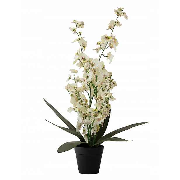 Umělý Květ Orchidej bílá, výška 54 cm