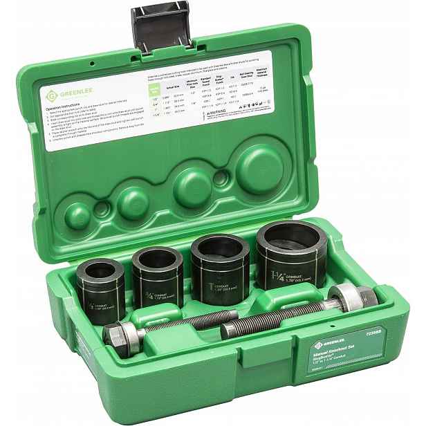 Greenlee 7235BB Slug-Buster 1/5.1 cm 1-1/10.2 cm Ruční sada Knock Out