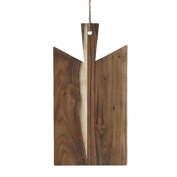 Hnědé dřevěné akáciové prkénko Tapas Laon - 21*3*41 cm Chic Antique