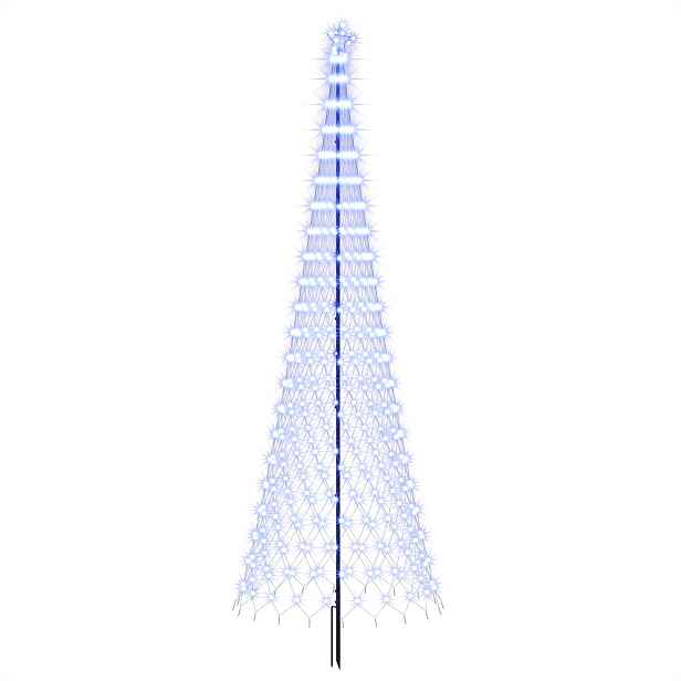 vidaXL LED vánoční strom 400 cm 450 LED Modrá Železo Černá
