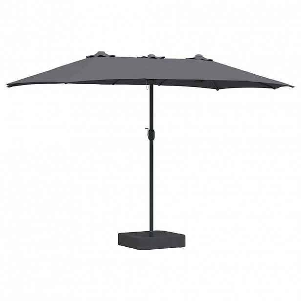 vidaXL Zahradní slunečník Antracit 385 x 209 x 244 cm Polyester a ocel