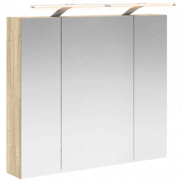vidaXL Koupelnová zrcadlová skříň Sonoma dub 80 x 14.5 x 70 cm