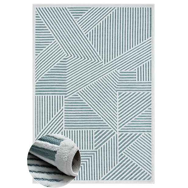 Kusový koberec Casa II blau – na ven i na doma, 160x230, modrá, chodba / předsíň, My Flair