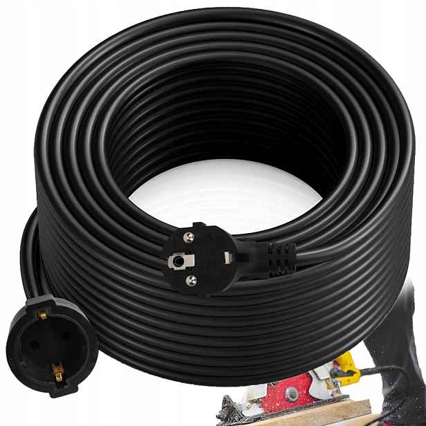 Prodlužovací Kabel 30 M Zahradní 3X 0.75 Stavební Kabel Pro Sekačku Na Trávu
