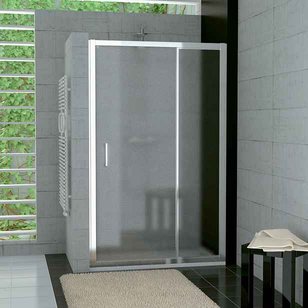 SanSwiss TED 0900 50 22 Jednokřídlé dveře s pevnou stěnou v rovině 90 cm, aluchrom/durlux