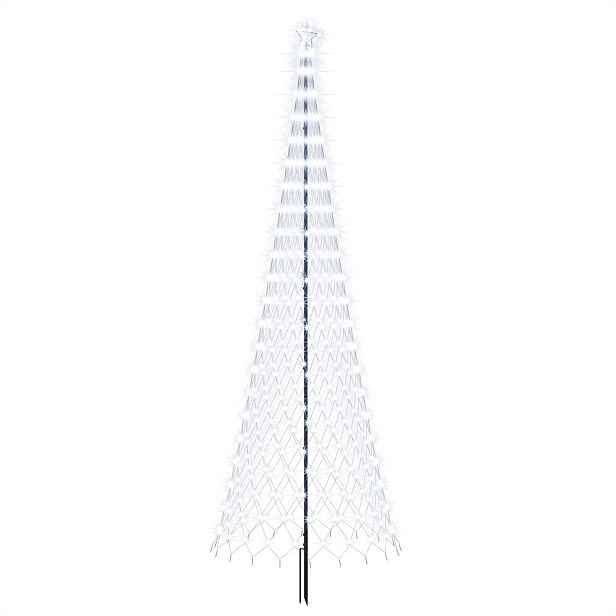 vidaXL LED vánoční strom 400 cm 450 LED Studená bílá Železo Černá