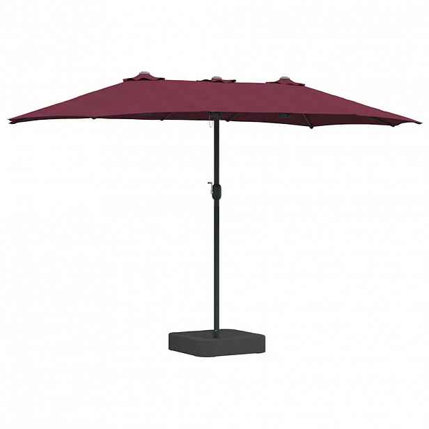 vidaXL Zahradní slunečník Bordeaux červená 385 x 209 x 244 cm