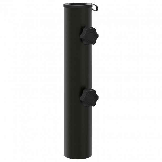 vidaXL Základna pro slunečník 0.6 kg Černá Železo for 40-50 mm Pole