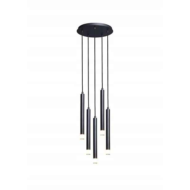 Závěsná lampa Ramira Rabalux 5xG9 5W Černá Kovová Ø36 cm