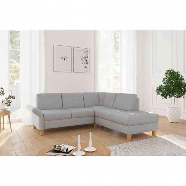 Sit & More ROHOVÁ SEDAČKA, textil, světle šedá