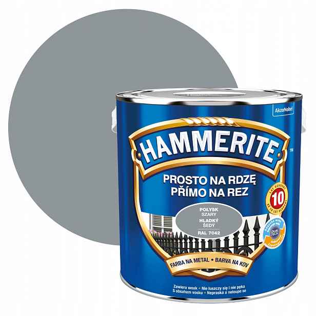 Hammerite Barva Na Kov Na Rez 2,5 L Šedý Lesk