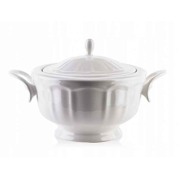 Porcelánová váza s víkem bílá klasická 2,4 L Hella