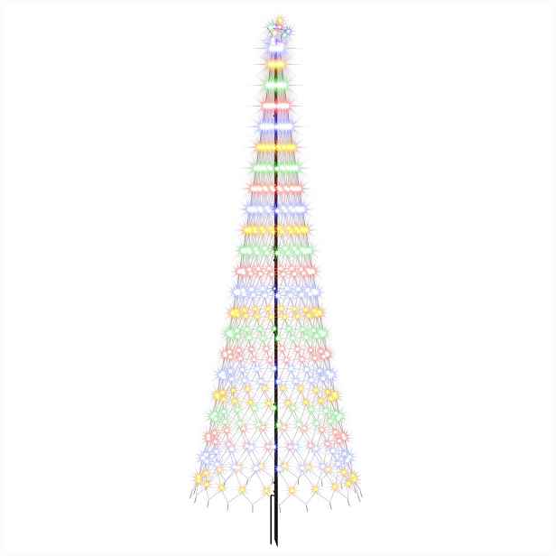 vidaXL LED vánoční strom 400 cm 450 LED Vícebarevná Železo Černá