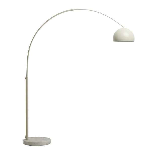 Bílá stojací lampa s kovovým stínidlem (výška 160 cm) Madali – Kave Home