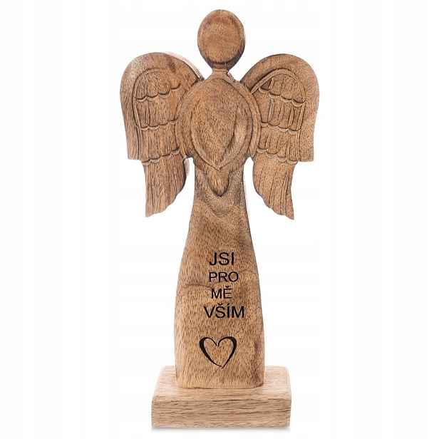 Dřevěná figurka anděl Mango 30 cm