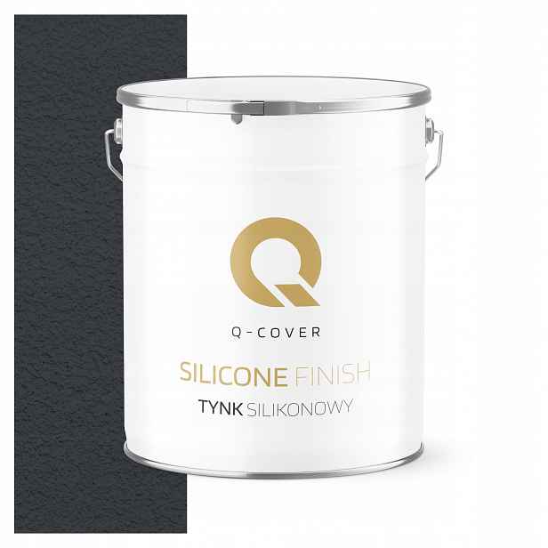 Fasádní Silikonová Omítka Šedá Ocelová Ral 7024 7KG Granulace 2.0mm