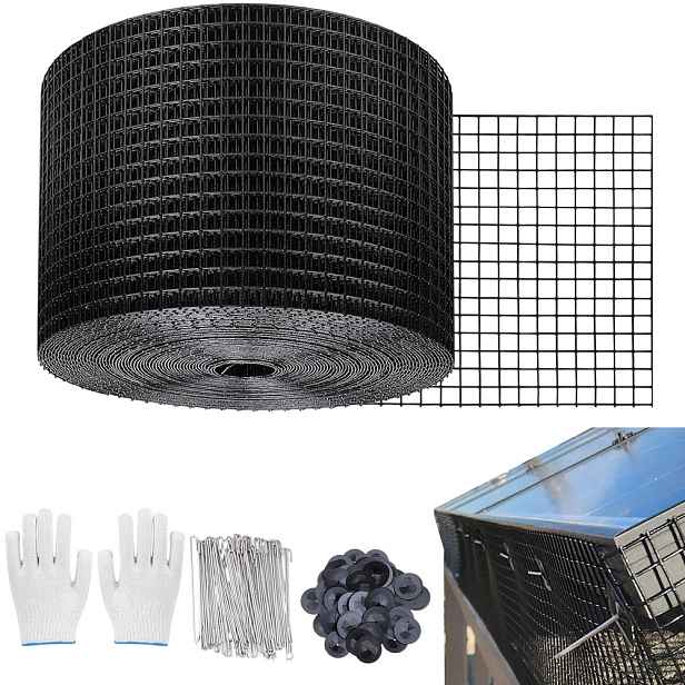 Síť proti ptákům 30 m Pvc panely černá háčky 60 ks dům