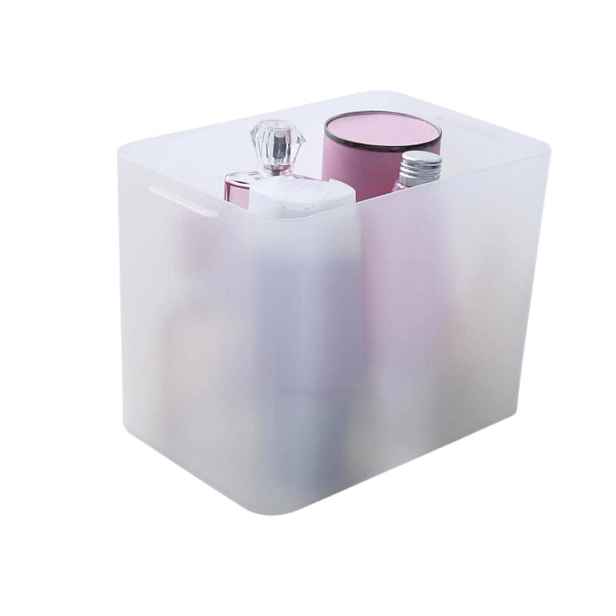 SUNDIS Plastový úložný organizér Pure Box A5 vysoký, mléčný 24,2 x 15,5 x 18,2 cm