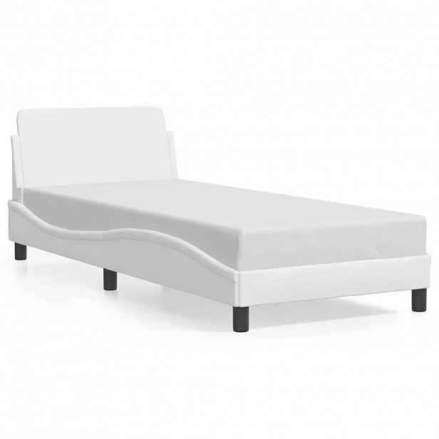 vidaXL Rám postele Dover bílý 80 x 200 cm umělá kůže