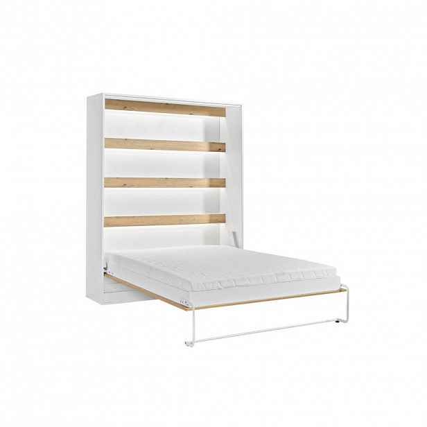 Kaiser Möbel SKLÁPĚCÍ POSTEL Perfekt 160x200 vertikální s matrací Dub + Černá