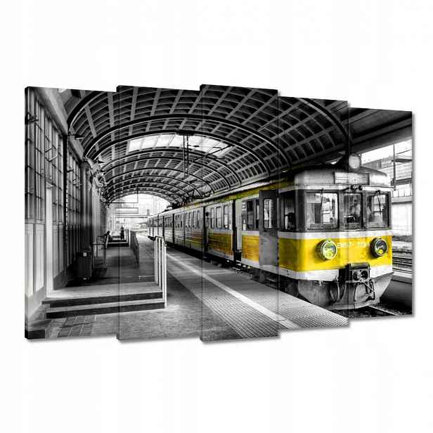 Obrazy 150x95 Žlutý vlak