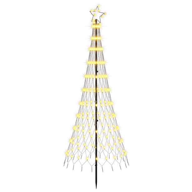 vidaXL LED vánoční strom 180 cm 230 LED Teplá bílá Železo Černá