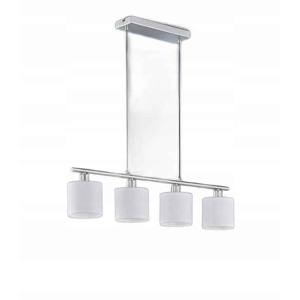 Závěsná lampa lustr reflektory stříbrná bílá Rl